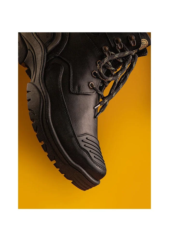 Bacca Bucci Obsidian Black Bacca Bucci PROTECTOR Leather Motorcycle Boots for Men for Men | Best Price UAE